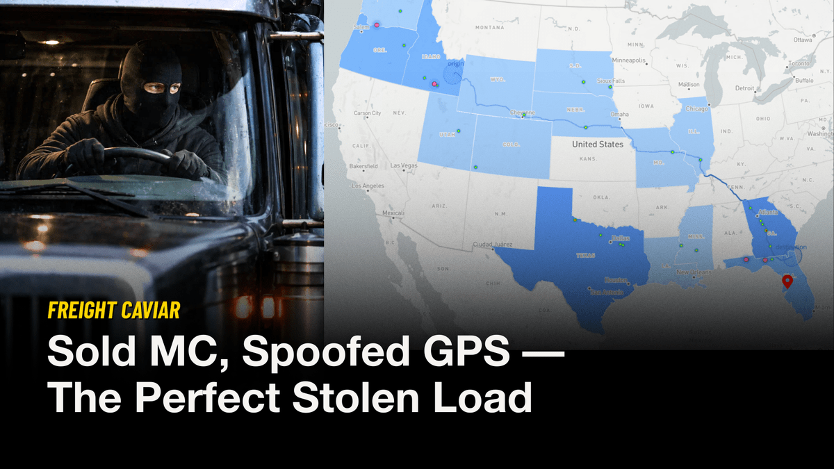 Sold MC Spoofed GPS The Perfect Stolen Load